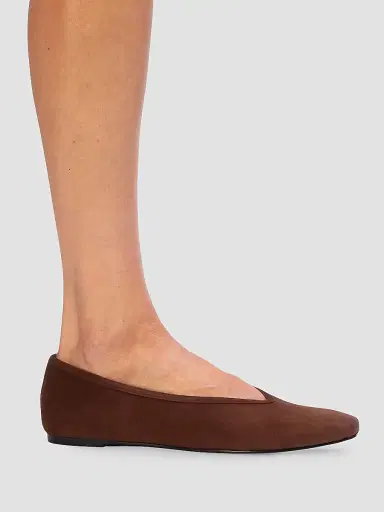 Black Suede Studio Women's Ayra Suede Ballerinas - Brownie Suede - Size 12 | Thumbnail 5