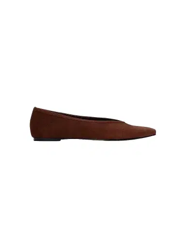 Black Suede Studio Women's Ayra Suede Ballerinas - Brownie Suede - Size 12 | Thumbnail 1