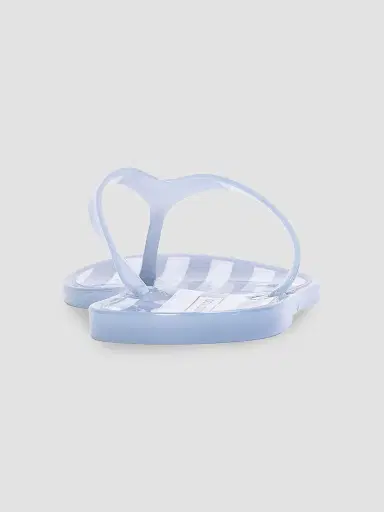 Black Suede Studio Women's Crystal PVC Stripe Flip Flops - Blue Stripe Pvc - Size 11 | Thumbnail 4
