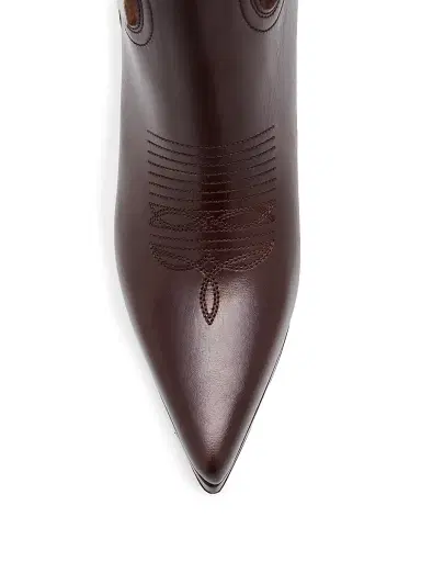 Partlow Women's Izzie 110MM Calf Hair Leather Cowboy Boots - Marrone - Size 7 | Thumbnail 4