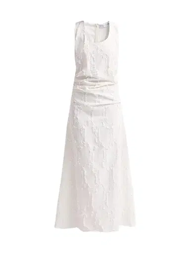 Proenza Schouler White Label Women's Violeta Gathered Jacquard Maxi Dress - Off White - Size 14 | Thumbnail 1