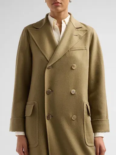 Ralph Lauren Collection Women's Taylan Lightweight Split Cashmere Polo Coat - Porcini - Size 8 | Thumbnail 5