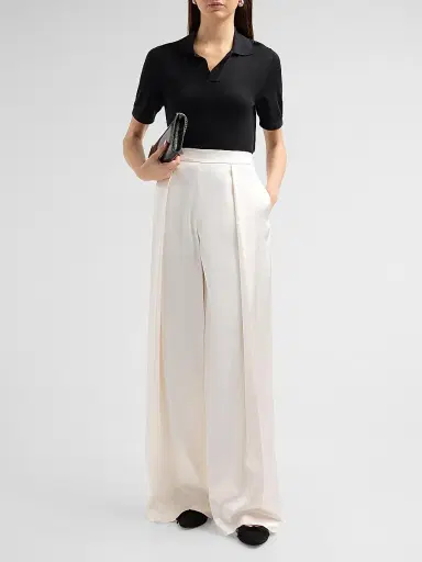 Ralph Lauren Collection Women's Masina Satin Wide-Leg Pants | Thumbnail 2 Ralph Lauren Collection Women's Masina Satin Wide-Leg Pants | Thumbnail 2