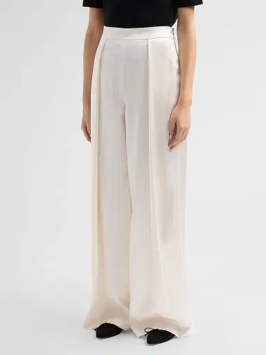 Ralph Lauren Collection Women's Masina Satin Wide-Leg Pants | Thumbnail 4 Ralph Lauren Collection Women's Masina Satin Wide-Leg Pants | Thumbnail 4