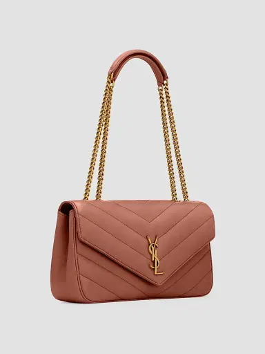Saint Laurent Women's Loulou Shoulder Bag in Lambskin Leather - Hortensia | Thumbnail 2