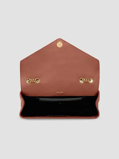 Saint Laurent Women's Loulou Shoulder Bag in Lambskin Leather - Hortensia | Thumbnail 4