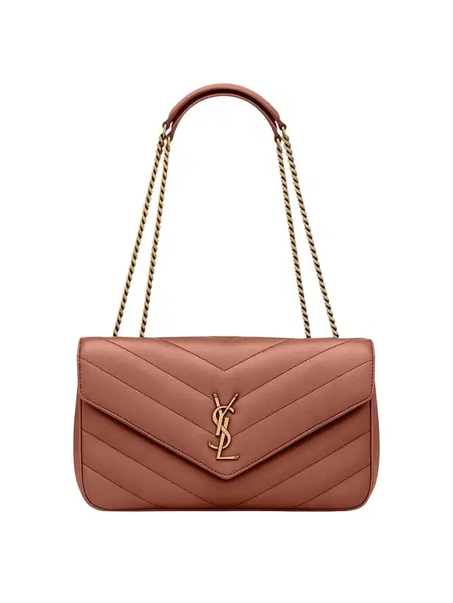 Women's Loulou Shoulder Bag in Lambskin Leather - Hortensia