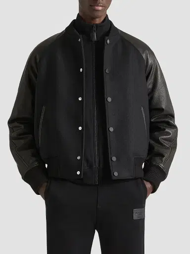 Givenchy Men's Mix Material Blouson with Paris Embroidery | Thumbnail 3