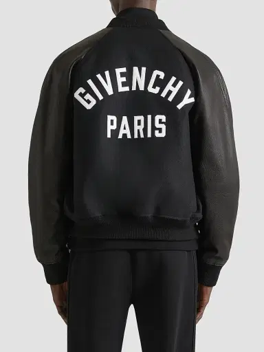 Givenchy Men's Mix Material Blouson with Paris Embroidery | Thumbnail 4