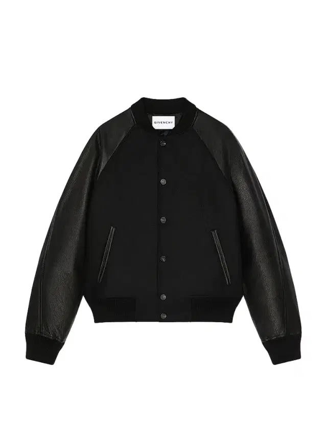 Givenchy Men's Mix Material Blouson with Paris Embroidery - Black White
