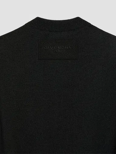 Givenchy Women's Sweater in Wool and Cotton with Embroidered Bow - Black - Size XS | Thumbnail 6 Givenchy Women's Sweater in Wool and Cotton with Embroidered Bow - Black - Size XS | Thumbnail 6