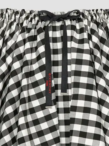 Givenchy Women's Mini Pleated Skirt in Checked Cotton | Thumbnail 4 Givenchy Women's Mini Pleated Skirt in Checked Cotton | Thumbnail 4