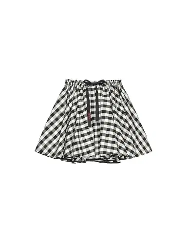 Givenchy Women's Mini Pleated Skirt in Checked Cotton | Thumbnail 1 Givenchy Women's Mini Pleated Skirt in Checked Cotton | Thumbnail 1