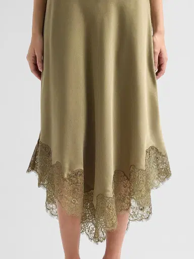 Ba&sh Women's Coni Slip Midi Skirt - Kaki | Thumbnail 5