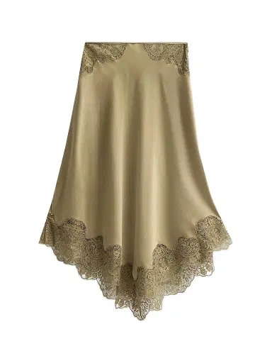 Ba&sh Women's Coni Slip Midi Skirt - Kaki | Thumbnail 1