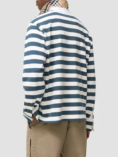 Burberry Men's Striped Cotton Rugby Shirt | Thumbnail 2 Burberry Men's Striped Cotton Rugby Shirt | Thumbnail 2