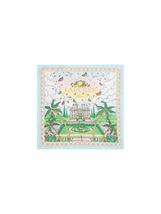 Casablanca Men's  x Ladurée  Printed Silk Scarf - Laduree