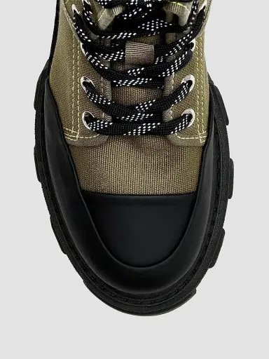 Ganni Women's Cleated Ankle Boots - Military Olive - Size 11 | Thumbnail 3