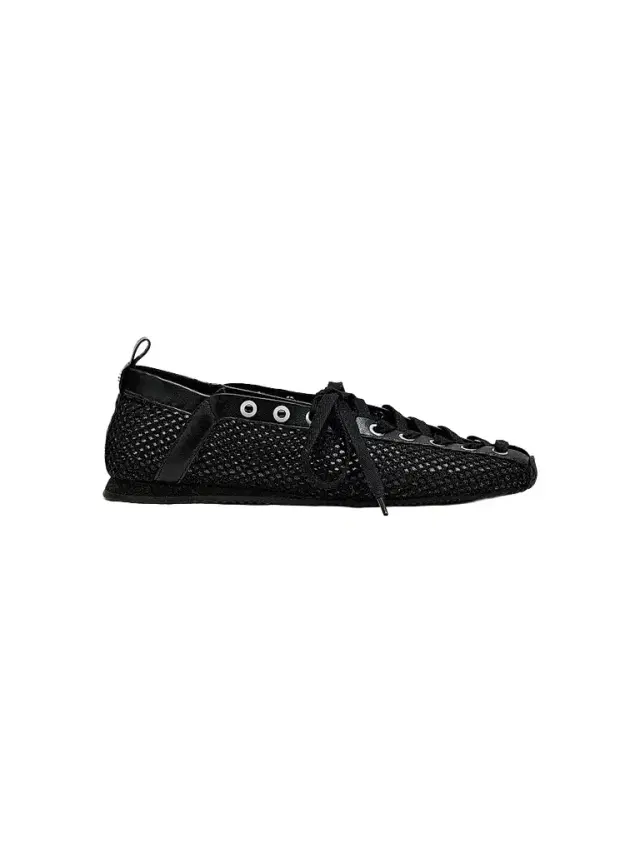 Ganni Women's Sporty Ballerina Mesh Flats - Black