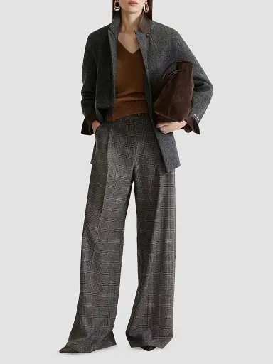 Marella Women's Pure Wool Double Sided Fabric Blazer - Melange Dark Grey - Size 12 | Thumbnail 2 Marella Women's Pure Wool Double Sided Fabric Blazer - Melange Dark Grey - Size 12 | Thumbnail 2