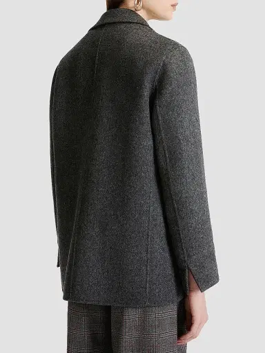 Marella Women's Pure Wool Double Sided Fabric Blazer - Melange Dark Grey - Size 12 | Thumbnail 5 Marella Women's Pure Wool Double Sided Fabric Blazer - Melange Dark Grey - Size 12 | Thumbnail 5