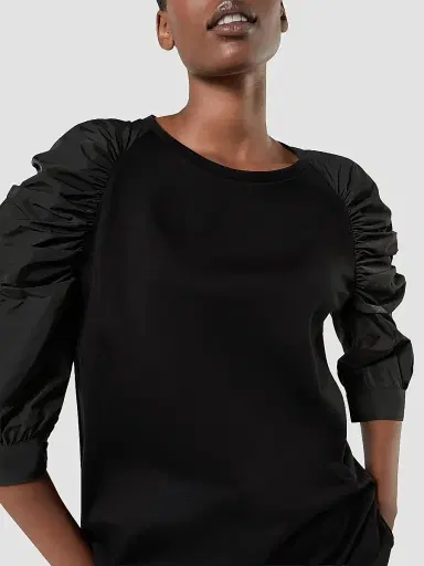 Marina Rinaldi Women's Jersey and Taffeta T-Shirt | Thumbnail 4 Marina Rinaldi Women's Jersey and Taffeta T-Shirt | Thumbnail 4
