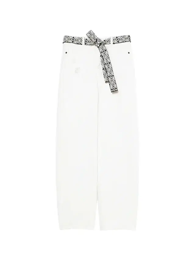 Marina Rinaldi Women's Cotton Bull Barrel Leg Jeans - Silk