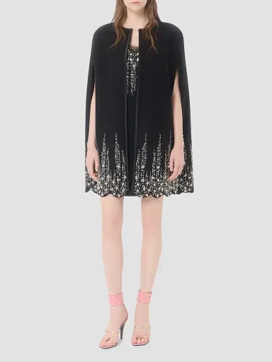 Valentino Women's Embroidered Compact Drap Cape | Thumbnail 2 Valentino Women's Embroidered Compact Drap Cape | Thumbnail 2