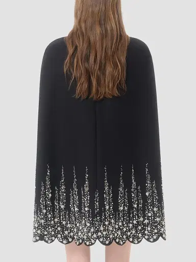 Valentino Women's Embroidered Compact Drap Cape | Thumbnail 5 Valentino Women's Embroidered Compact Drap Cape | Thumbnail 5