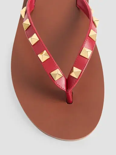 Valentino Garavani Women's Rockstud Calfskin 05MM Thong Sandals | Thumbnail 5