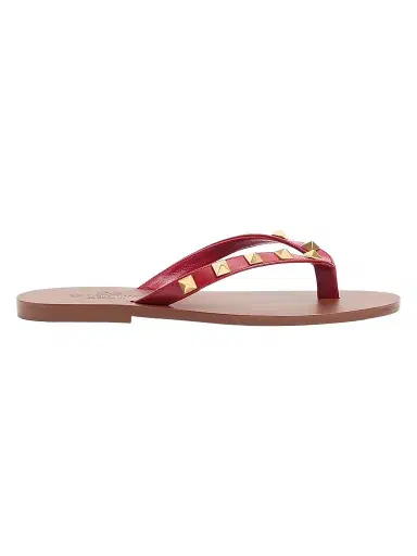 Valentino Garavani Women's Rockstud Calfskin 05MM Thong Sandals | Thumbnail 1