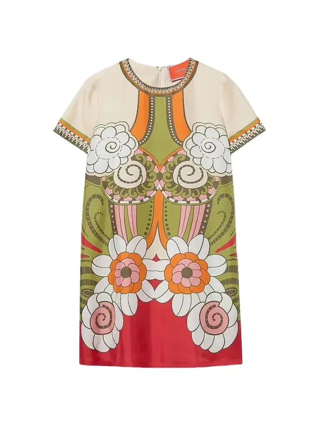 La DoubleJ Women's Mini Swing Dress - Ambrosia Placee Green