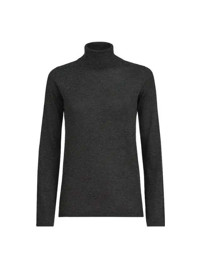 Brunello Cucinelli Women's Cashmere and Silk Lightweight Turtleneck Sweater - Anthracite