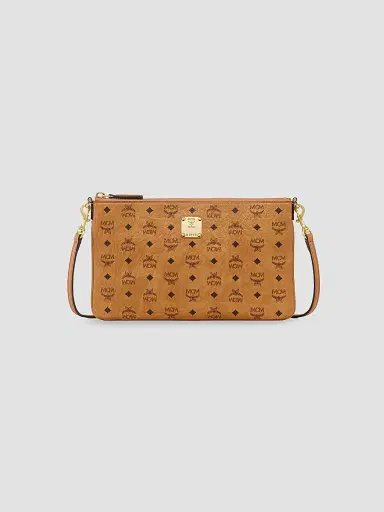 MCM Women's Aren Mini Flat Pouch - Cognac | Thumbnail 6