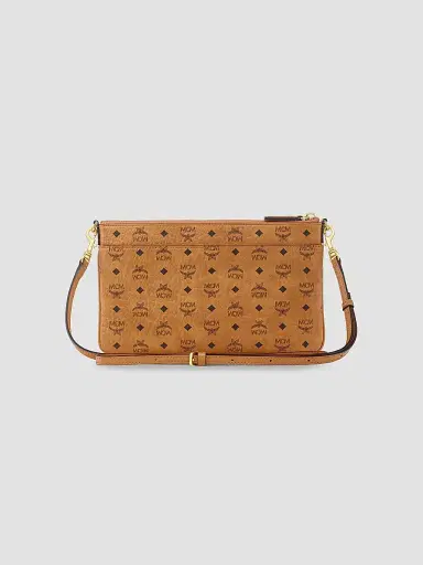 MCM Women's Aren Mini Flat Pouch - Cognac | Thumbnail 7