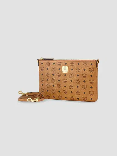 MCM Women's Aren Mini Flat Pouch - Cognac | Thumbnail 8