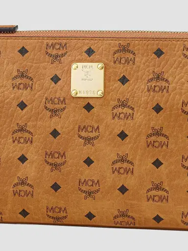 MCM Women's Aren Mini Flat Pouch - Cognac | Thumbnail 10