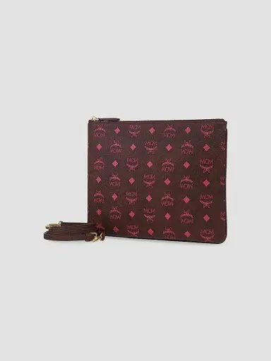 MCM Women's Aren Visetos Medium Flat Pouch - Cinnamon | Thumbnail 3 MCM Women's Aren Visetos Medium Flat Pouch - Cinnamon | Thumbnail 3