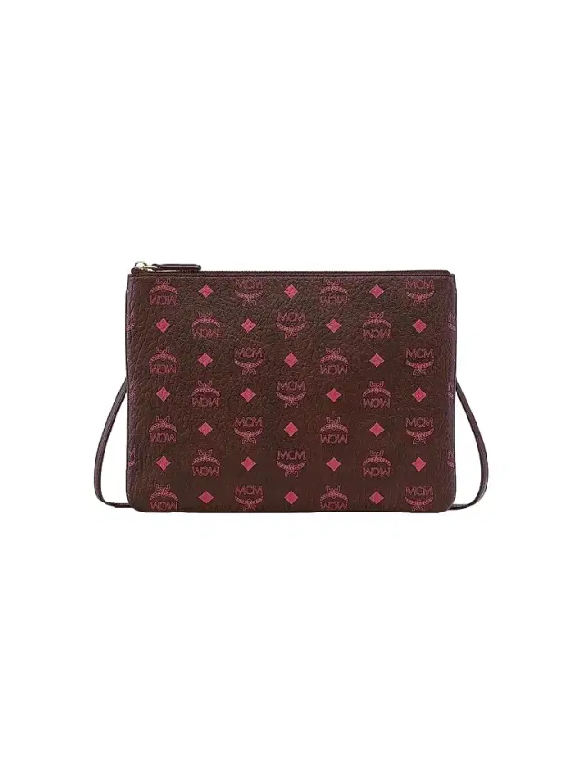 MCM Women's Aren Visetos Medium Flat Pouch - Cinnamon