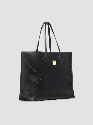 MCM Women's Dia Extra-Large Leather Shopper Tote Bag - Black | Thumbnail 4 MCM Women's Dia Extra-Large Leather Shopper Tote Bag - Black | Thumbnail 4