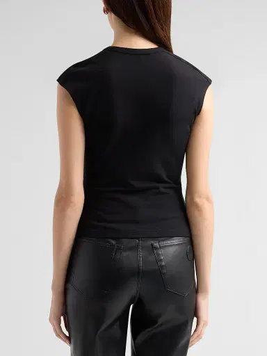 Ksubi Women's Higher Than Heaven Rivet Staple Logo Cap-Sleeve T-Shirt - Black - Size Large | Thumbnail 3 Ksubi Women's Higher Than Heaven Rivet Staple Logo Cap-Sleeve T-Shirt - Black - Size Large | Thumbnail 3