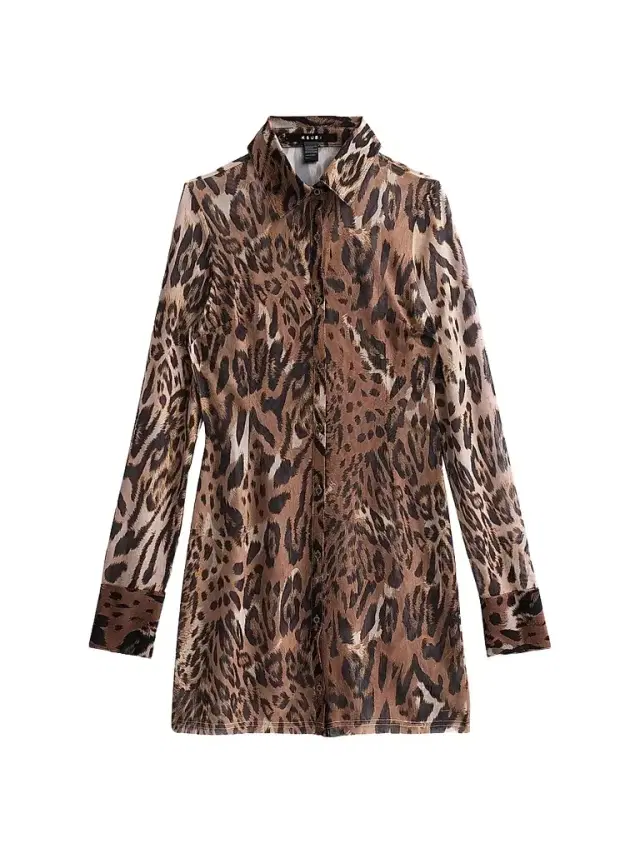 Ksubi Women's Higher Than Heaven Devin Leopard-Print Shirtdress - Brown