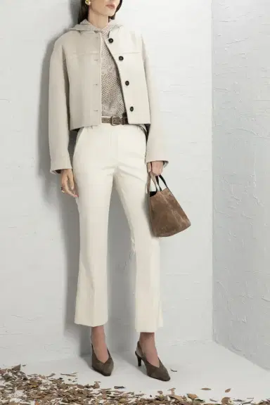 Brunello Cucinelli Kickflare Cigarette Pant - Panama | Thumbnail 2
