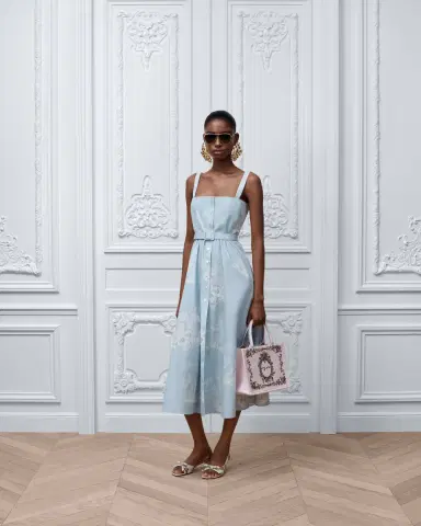 Dior Dioriviera Mid-Length Belted Dress | Thumbnail 3 Dior Dioriviera Mid-Length Belted Dress | Thumbnail 3