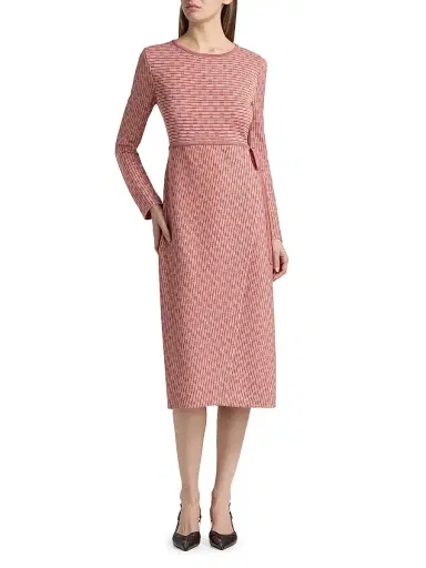 Misook Women's Faux Wrap Soft Knit Midi Dress - Honeysuckle Russet Biscotti - Size XXL | Thumbnail 3 Misook Women's Faux Wrap Soft Knit Midi Dress - Honeysuckle Russet Biscotti - Size XXL | Thumbnail 3