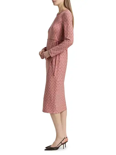 Misook Women's Faux Wrap Soft Knit Midi Dress - Honeysuckle Russet Biscotti - Size XXL | Thumbnail 4 Misook Women's Faux Wrap Soft Knit Midi Dress - Honeysuckle Russet Biscotti - Size XXL | Thumbnail 4