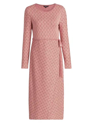 Misook Women's Faux Wrap Soft Knit Midi Dress - Honeysuckle Russet Biscotti - Size XXL | Thumbnail 1 Misook Women's Faux Wrap Soft Knit Midi Dress - Honeysuckle Russet Biscotti - Size XXL | Thumbnail 1