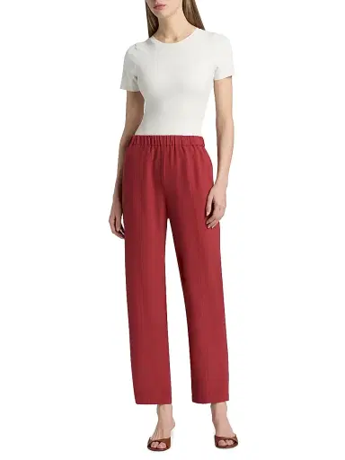 Misook Women's Nora Crepe Straight-Leg Pants - Russet - Size XXL | Thumbnail 2 Misook Women's Nora Crepe Straight-Leg Pants - Russet - Size XXL | Thumbnail 2