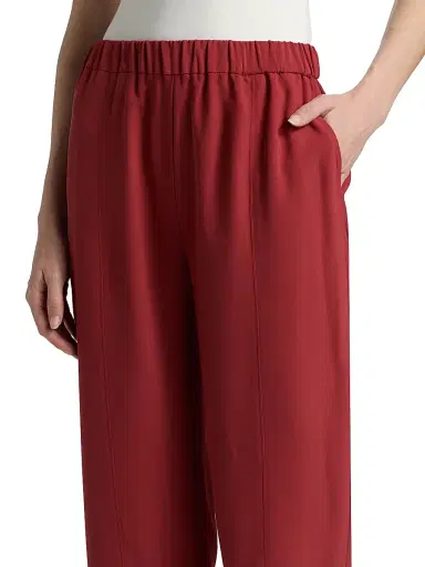 Misook Women's Nora Crepe Straight-Leg Pants - Russet - Size XXL | Thumbnail 6 Misook Women's Nora Crepe Straight-Leg Pants - Russet - Size XXL | Thumbnail 6