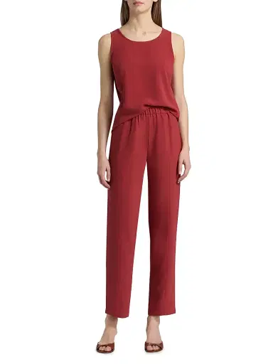 Misook Women's Crepe De Chine Tank - Russet - Size XXL | Thumbnail 2 Misook Women's Crepe De Chine Tank - Russet - Size XXL | Thumbnail 2